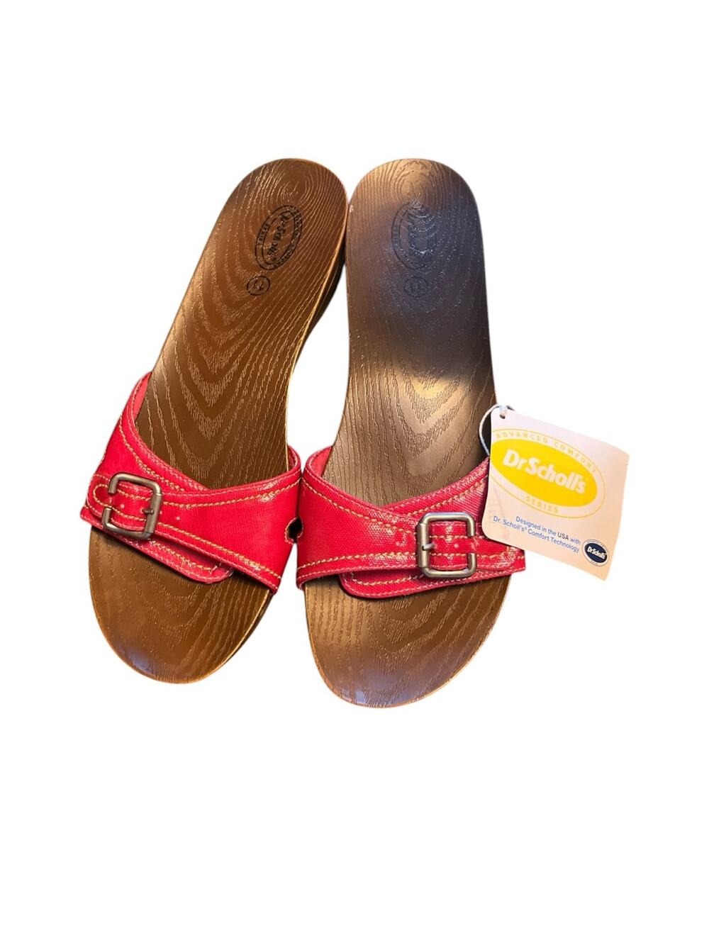 Dr. Scholl's Shoes Women's Classic Sandal Faux Wood Slide Sandal 11 NEW